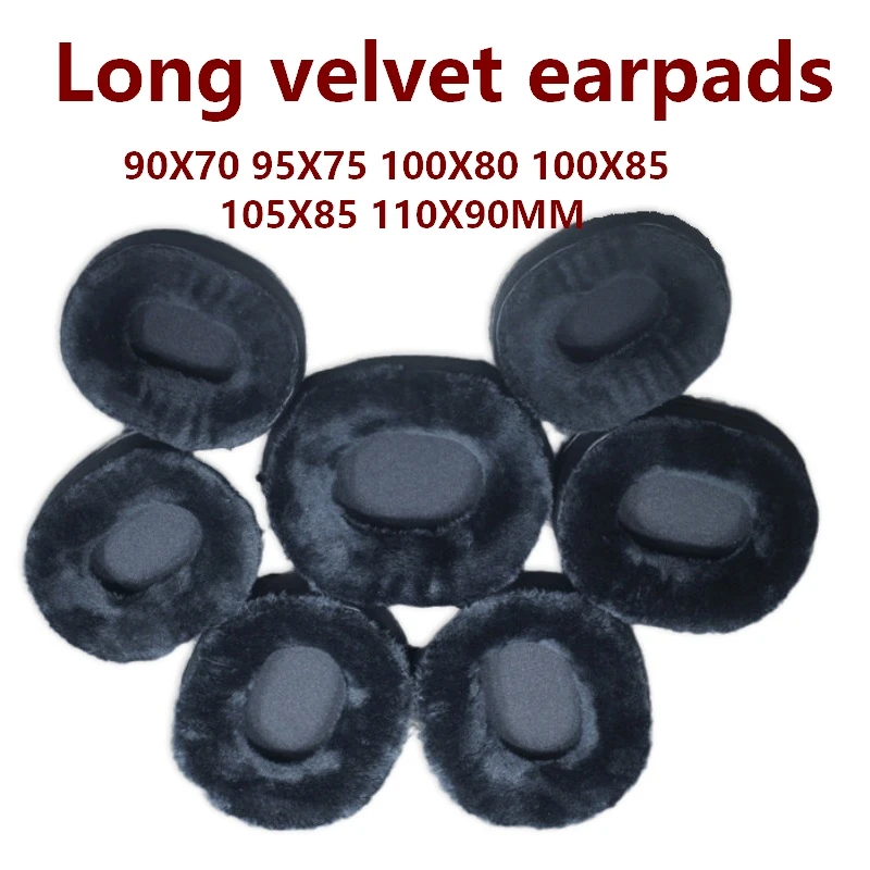 

Replacement Velvet Ear Pads Cushions 90X70 95X75 100X80 100X85 105X85 110X90MM Memory Foam Earpads for Sennheiser for Sony