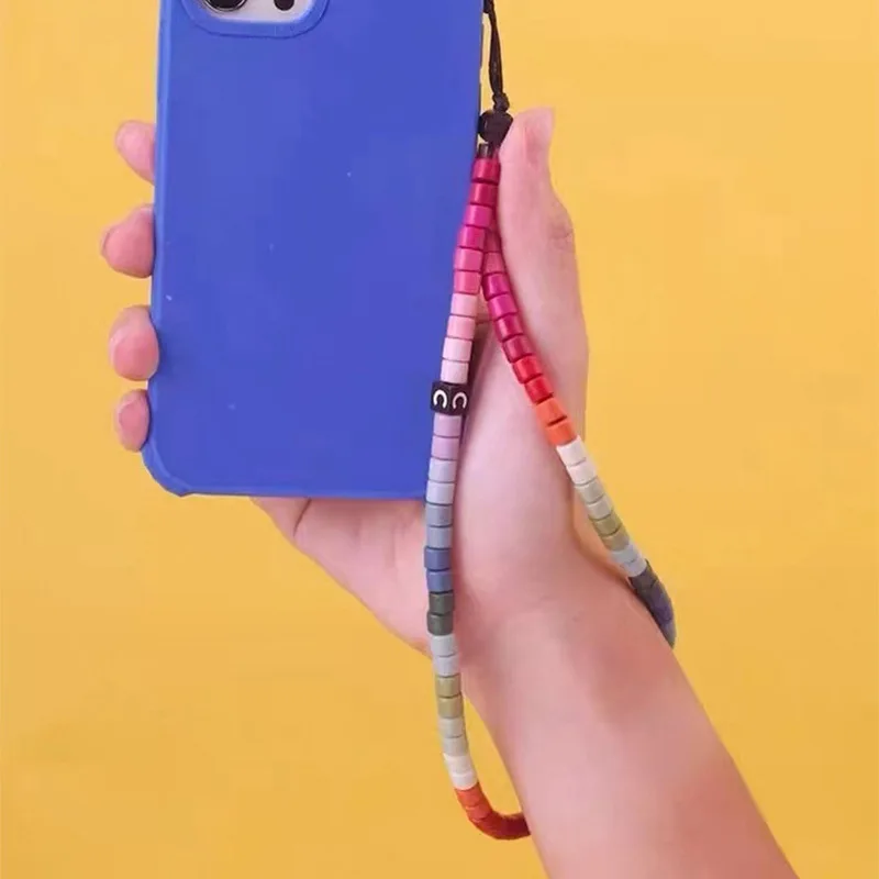 

1 шт. 2022 богемная Радужная цветная металлическая цепочка ручной работы из бисера для женщин модные аксессуары для телефона Lanyard