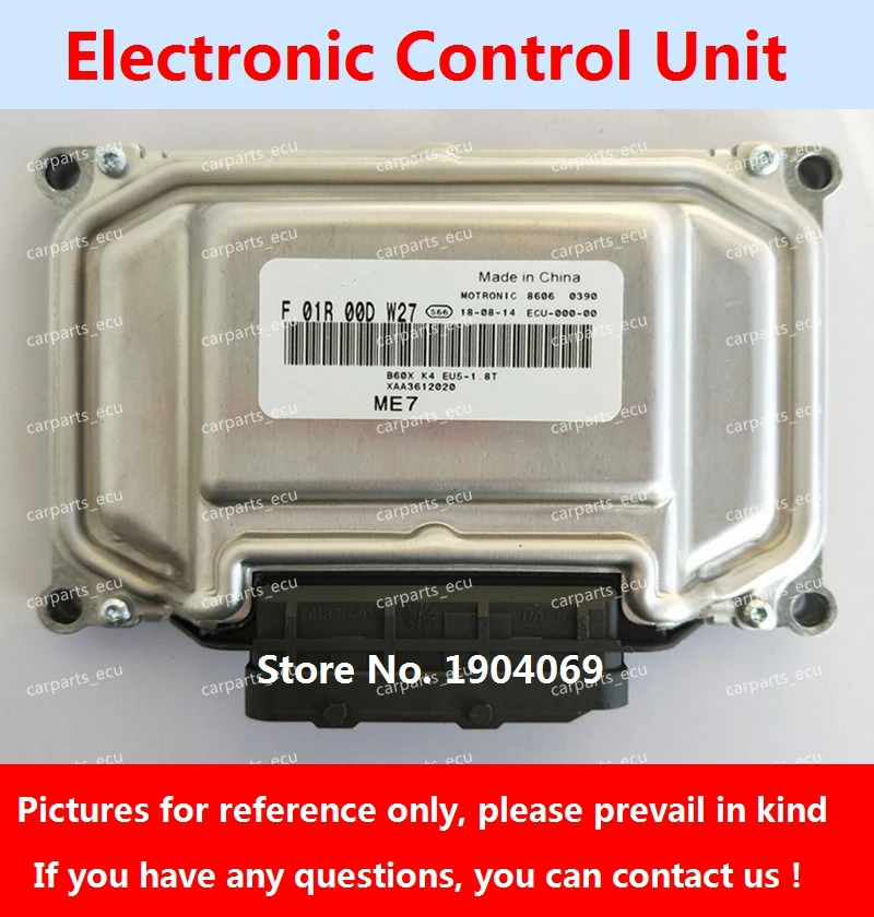 

Электронный блок управления ЭБУ F01R00DW27, F01RB0DW27, XAA3612020 ME7, F01R00DP55, XAA3612010, F01RB0DP55 для автомобиля YEMA