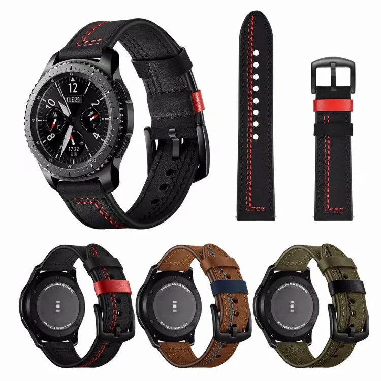 Кожаный браслет для Samsung Gear S3 Frontier/Classic 46 мм/42 мм легкая сменная кожаная Петля Amazfit