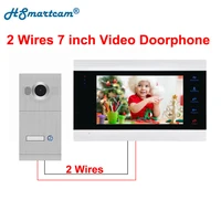 home 7 inch monitor 2 wires video intercom 2c video door phone 1200tvl camera doorbell doorphone intercom system for apartment