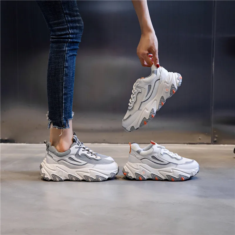 Туфли женские на осень и зиму новинка 2020 повседневные спортивные туфли толстой