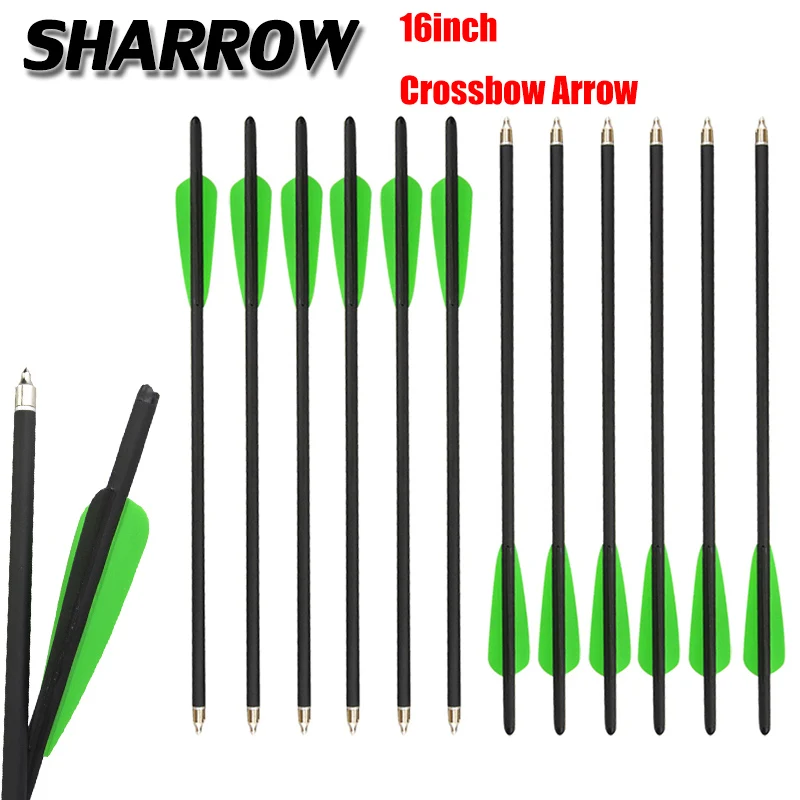 12 шт. 16 дюймов арбалетная стрела Сменные смешанные карбоновые стрелы уличные