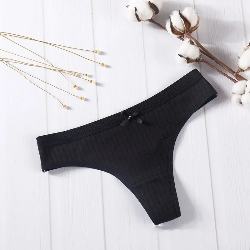 

Panties cotton underwear female sexy lingerie G-string girl underpants lady casual T-back woman intimate panty thong 1pcs dzk10