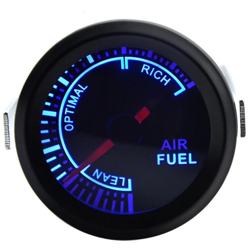 Air Fuel Ratio 52 мм Boost/вакуум/Температура воды/Температура масла/Масляный Пресс/Напряжение/Тахометр/соотношение топлива воздуха/прибор для измерения температуры выхлопных газов аналоговый синий светодиод+ щупы датчика - Цвет: Air Fuel Ratio