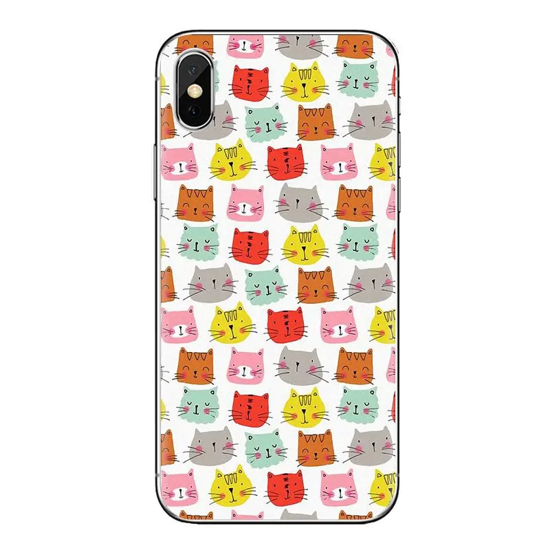 Мягкий чехол-коллаж с красочным рисунком кота для Xiao mi 6 A1 Max x 2 5X 6X Red Note 5 5A 4X 4A A4 4 3