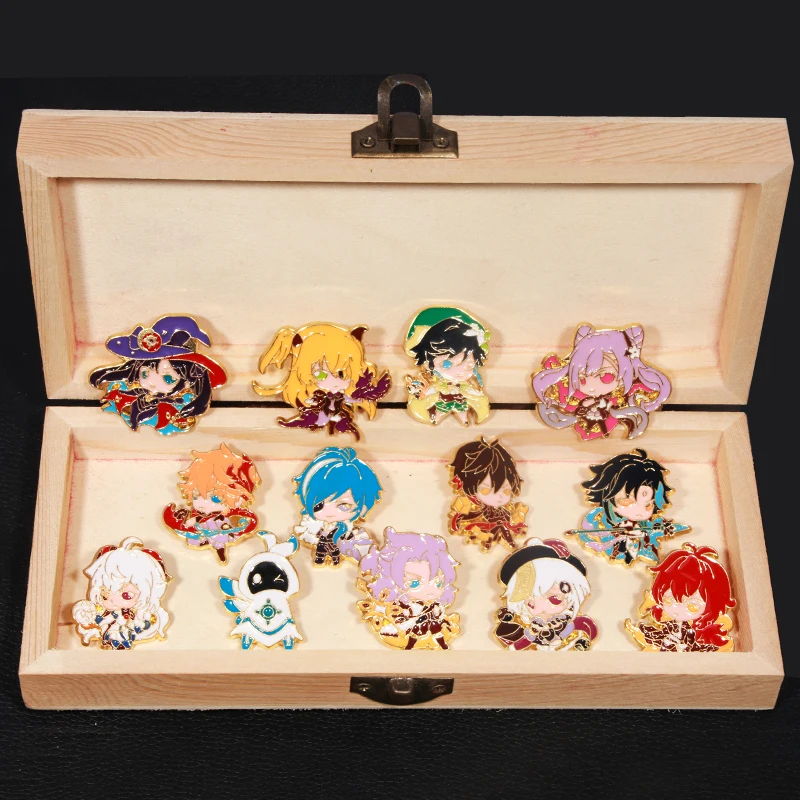 

Genshin Impact Enamel Pin Custom Zhongli HuTao Character Funny Brooch Bag Clothes Lapel Pin Badge for Unisex Jewelry