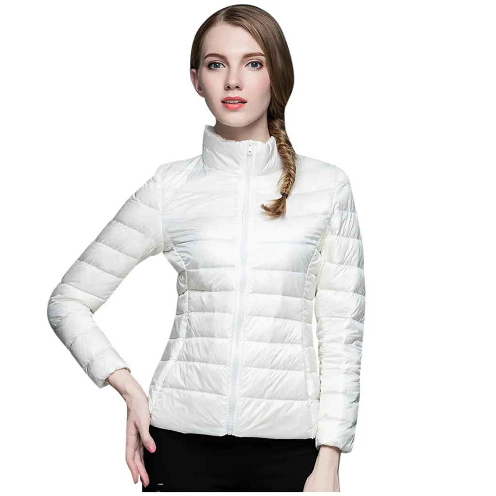 White KANCOOLD Для женщин куртка короткая верхняя одежда на пуху, Женская зимняя обувь пальто с хлопковой подкладкой теплая куртка Верхняя одежда Для женщин зимнее пуховое пальто - Цвет: White