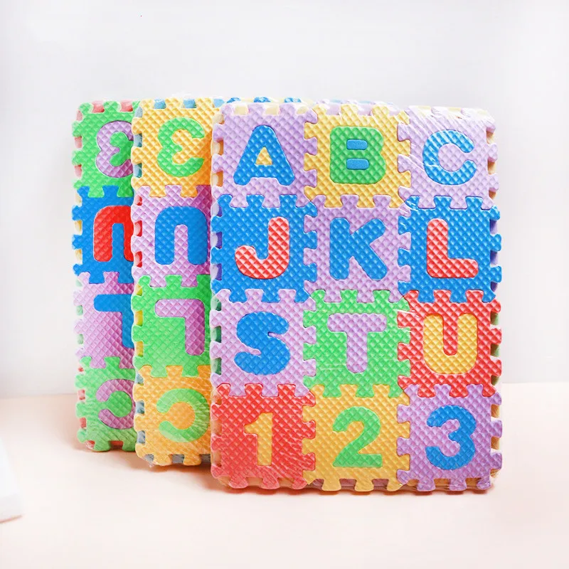 36 шт. для детей с принтом в виде героев мультфильмов букв цифры пена Игра