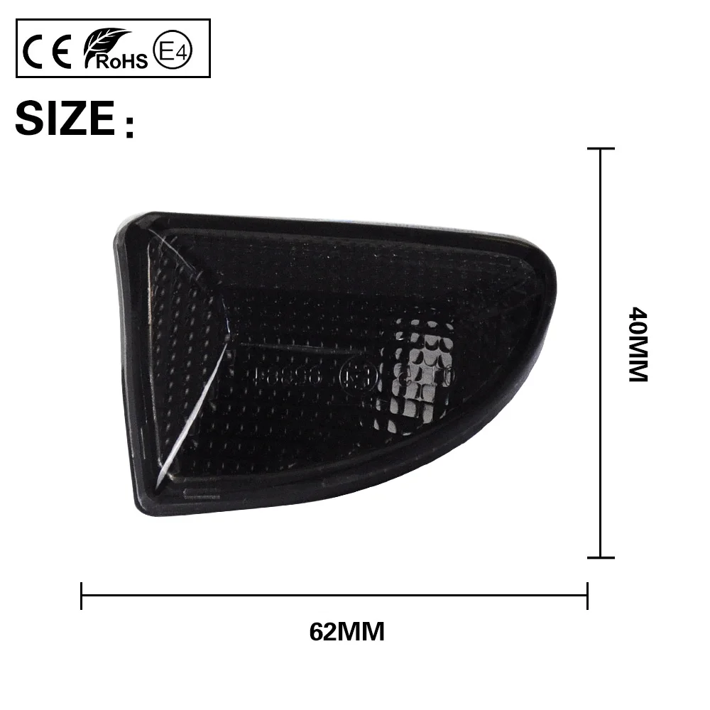 2X черные боковые габаритные огни поворотники OEM для Smart Fortwo 451 MK1 и MK2 2007 2008 2009 2010 2011