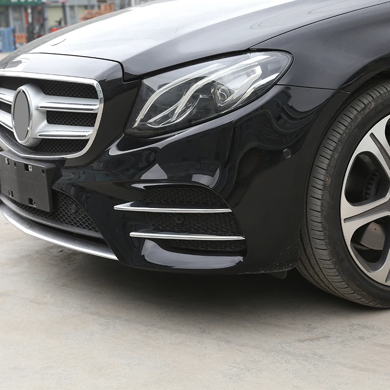 Для Mercedes Benz E Class W213 E200 E300 E43 AMG автомобиль ABS хромированные передние противотуманные фары крышка Накладка аксессуары