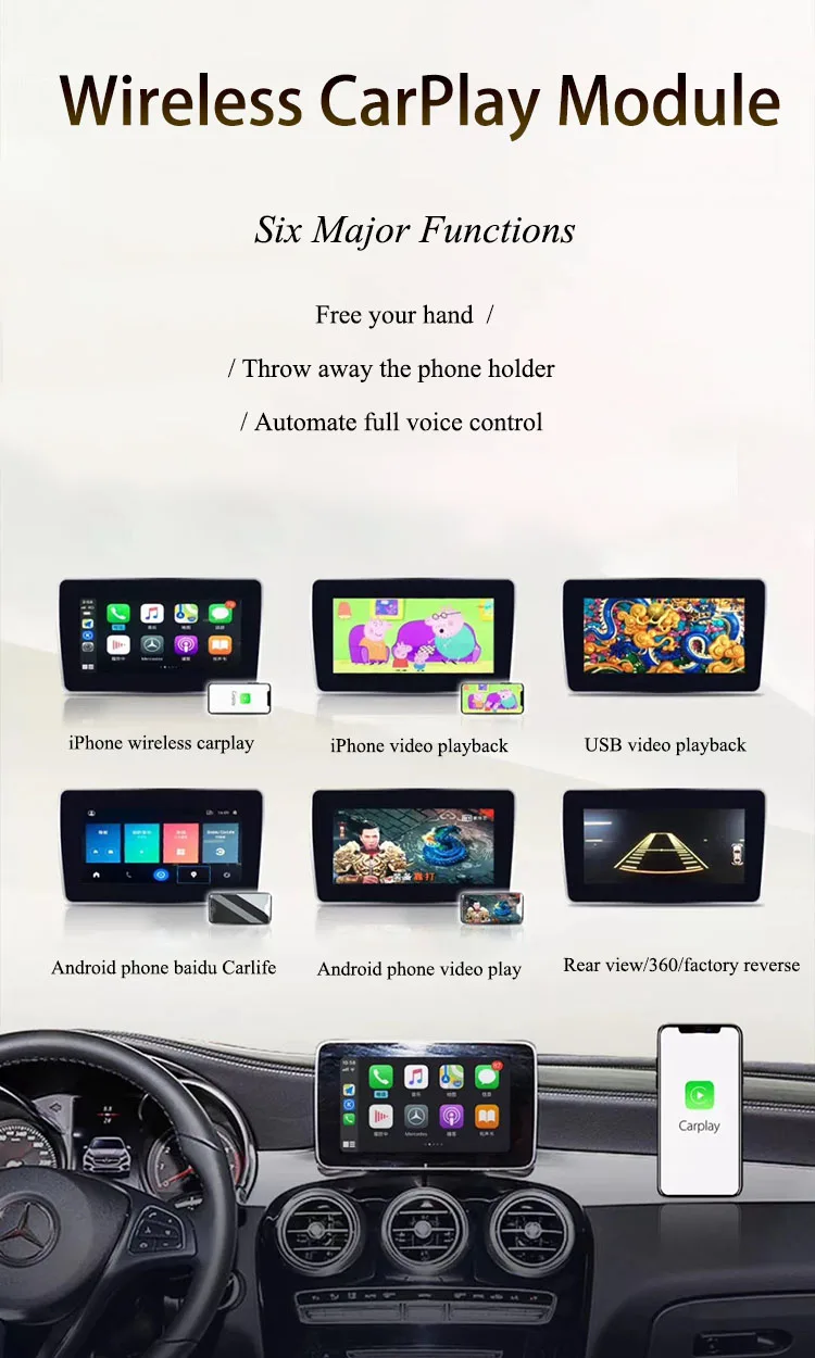Новая умная Беспроводная камера Apple CarPlay Интерфейс Android авто для Audi NON MMI A4 A5 Q5 Symphony Concert B8 B8.5 2008