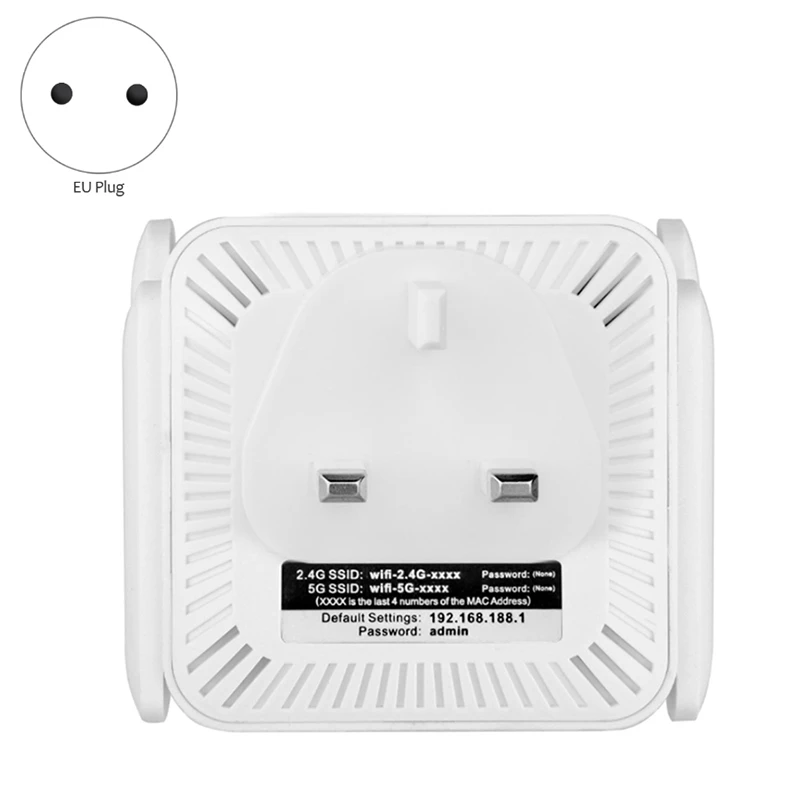 the 2.4G Amplifier Supports 5G Dual Band 1200M Four Antenna Strong WiFi Through Wall Wireless Repeater