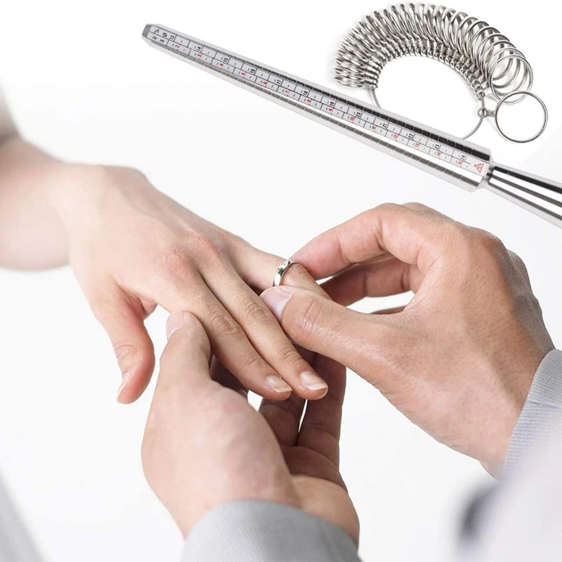 

13Pcs Ring Sizer Mandrel Measuring Tool,Jewelry Ring Sizer Tools Ring Mandrel, Ring Sizer, Wood Ring Clamp