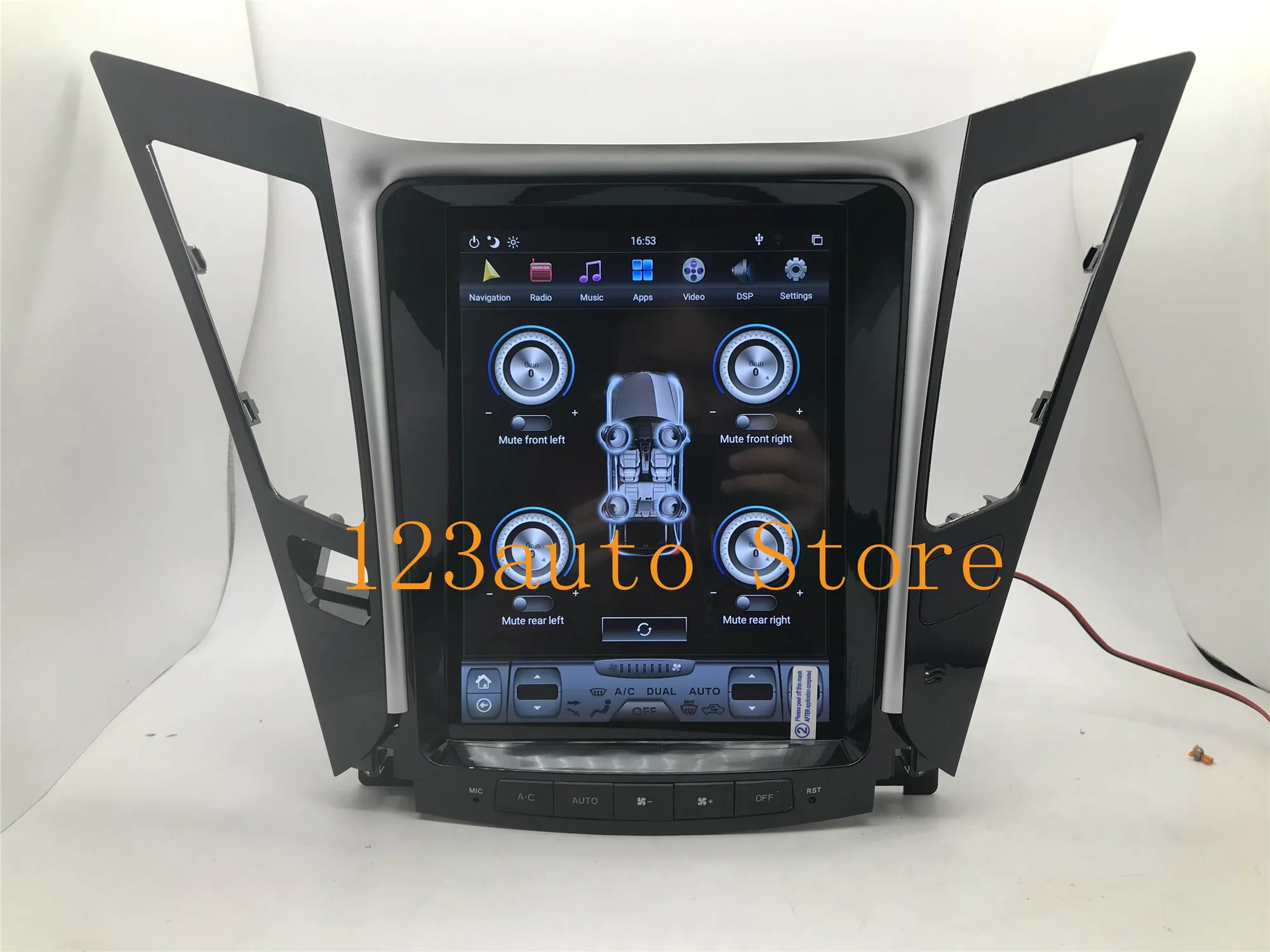 Автомобильный DVD-плеер с экраном 10 4 дюйма вертикальным Tesla Style Android 9 0 GPS радио