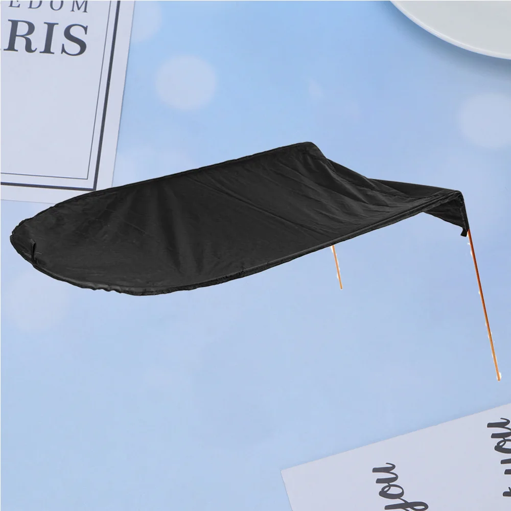 

1PC Kayaking Awning Fishing Boat Sunshade Cover Sunblock Rainproof Awning Folding Pneumatic Boat Cover for Kayaking Boat (Black)