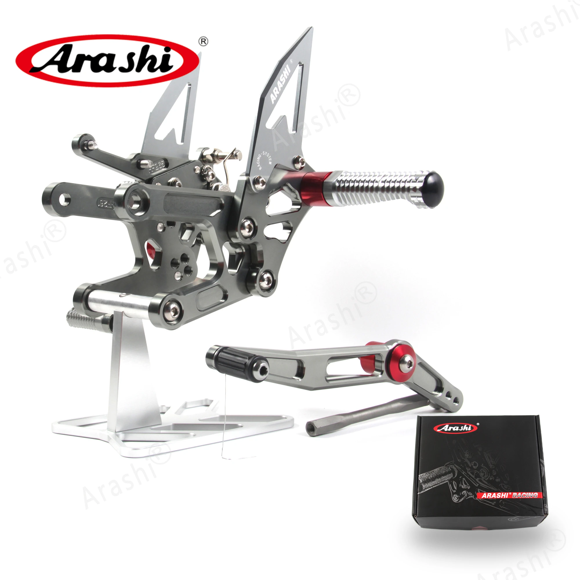 

Arashi CNC Aluminum Adjustable Footrest Motorcycle Foot Pegs For YAMAHA YZF R6 2017 2018 2019 2020 2021 Rider Rearset YZF-R6 R 6