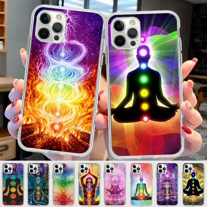 

Mandala Chakra Yoga Phone Case for iPhone 11 12 13 mini pro XS MAX 8 7 6 6S Plus X 5S SE 2020 XR case