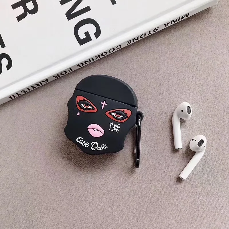 3D маска девушка Tear jesus христианские милые куклы силиконовые Bluetooth беспроводные наушники чехол для Apple AirPods 1 2 крышка коробка Hea