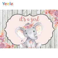 elephant wooden board flower newborn baby girl birthday backdrop photography custom photographic background for photo studio