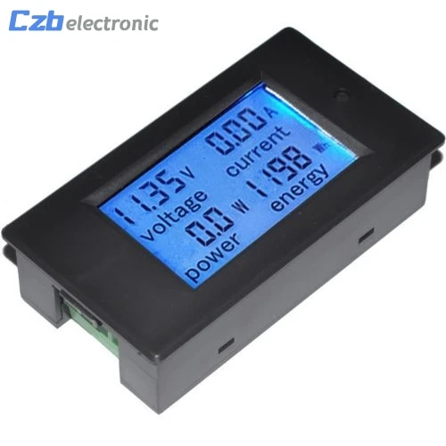 6 5-100 В постоянного тока 20A ЖК-комбо измеритель напряжения кВт-ч ватт панель 12 24 в 48