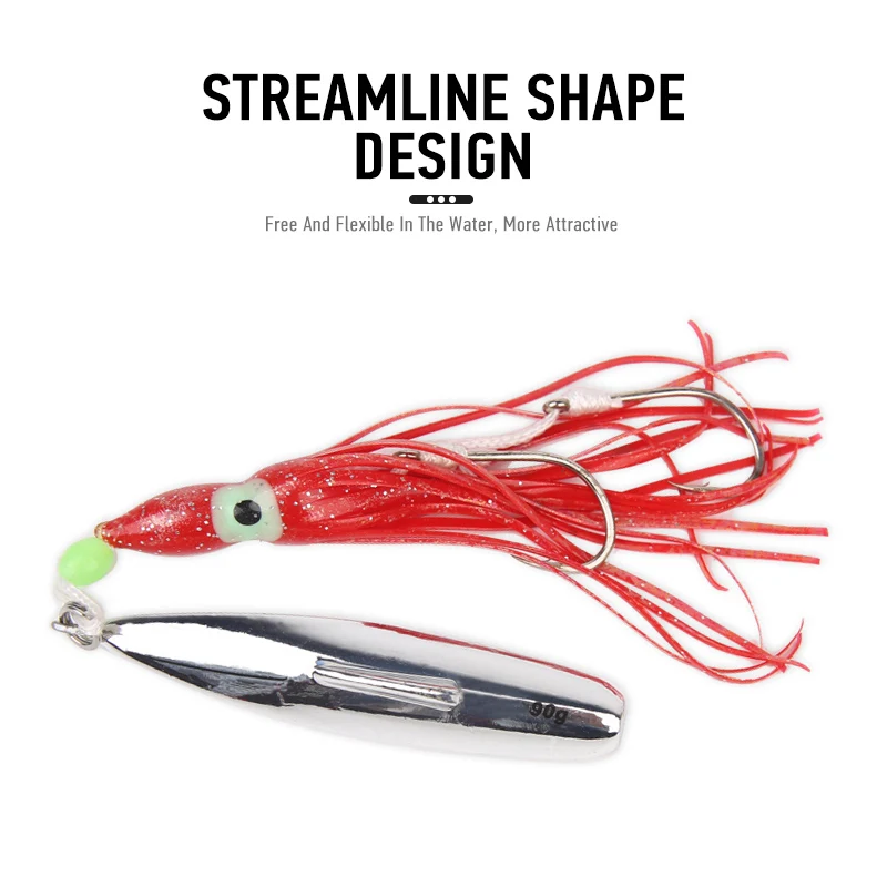 Рыболовная приманка для джиггинга свинцовая головка 90 г Тонущая металлическая