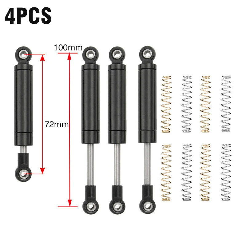 4pcs-100mm Детская одежда на рост 80, 90/100/110/120 мм внутренняя потрясений амортизатора металлический бампер для 1/10 RC TRX-4 призрак SCX10 D90 Запчасти аксессуар - Цвет: 4pcs-100mm