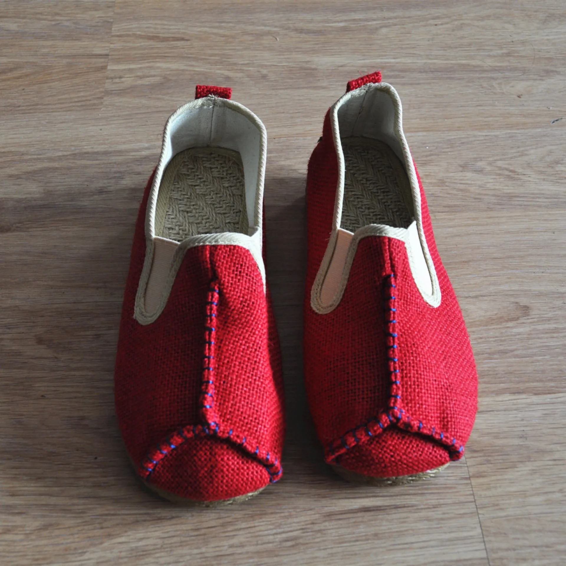 Mens Handmade Loafers Comfortale Breathable Espadrilles Shoes Casual Kungfu Tai Chi Exercise Flats Retro Autumn Spring Shoes