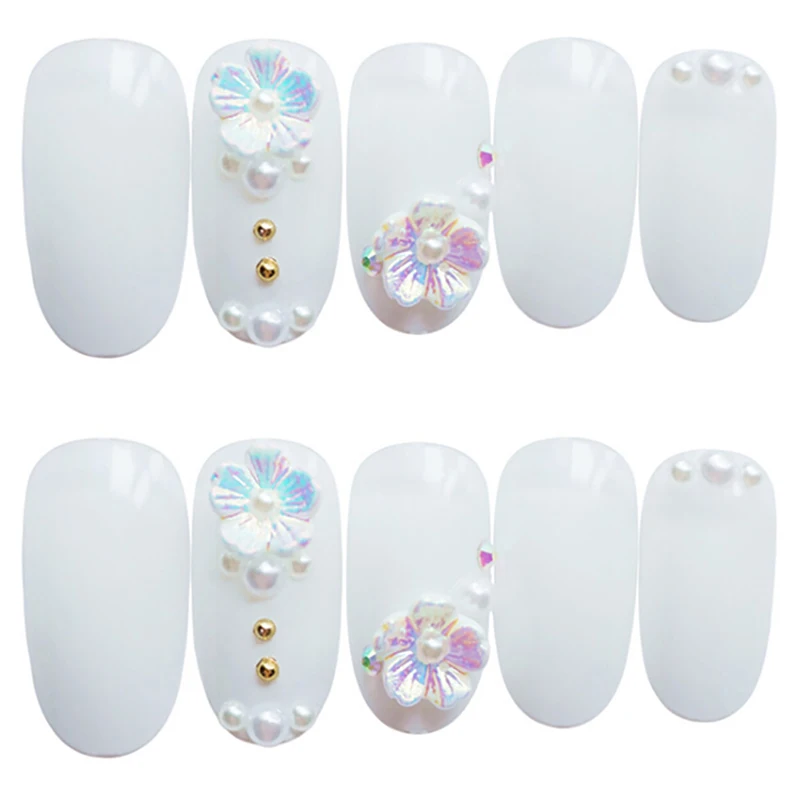 24 шт. свадебные накладные ногти для невесты Женские Простые Модные с французским