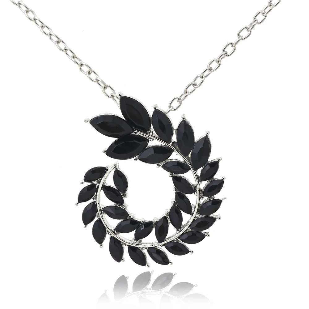 N553 Silver XIYANIKE Модные полые спиральные Красочные листья очаровательные серьги-капли Стразы для женщин пирсинг трендовые ювелирные изделия - Окраска металла: N553 Silver
