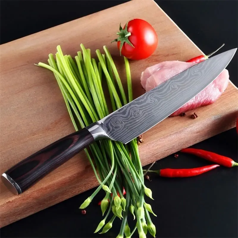 Upspirit " Западный нож шеф-повара из нержавеющей стали мясо рыбы Кливер фруктовый, овощной слайсер нож для суши для нарезки, кухонный нож шеф-повара