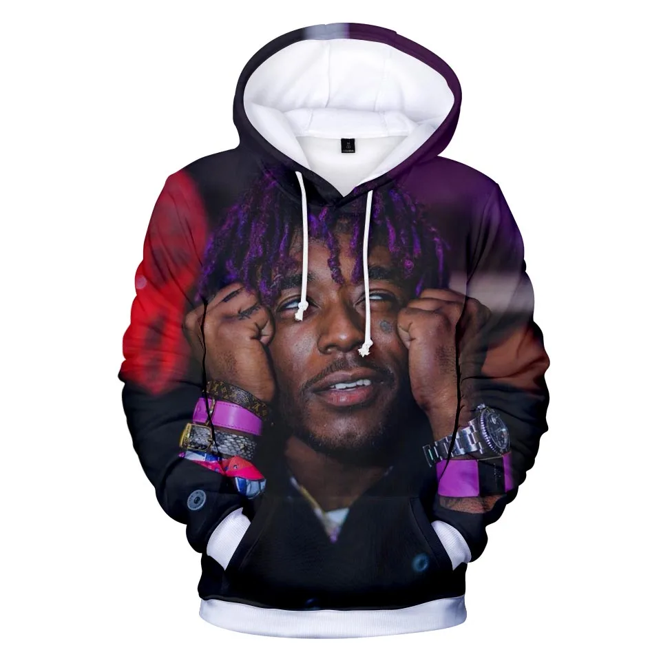 Lil Uzi Vert 3d Hoodies Men Women Popular Casual Hoody Autumn Winter Sweatshirts Rapper Mens Loose Pullover | Мужская одежда