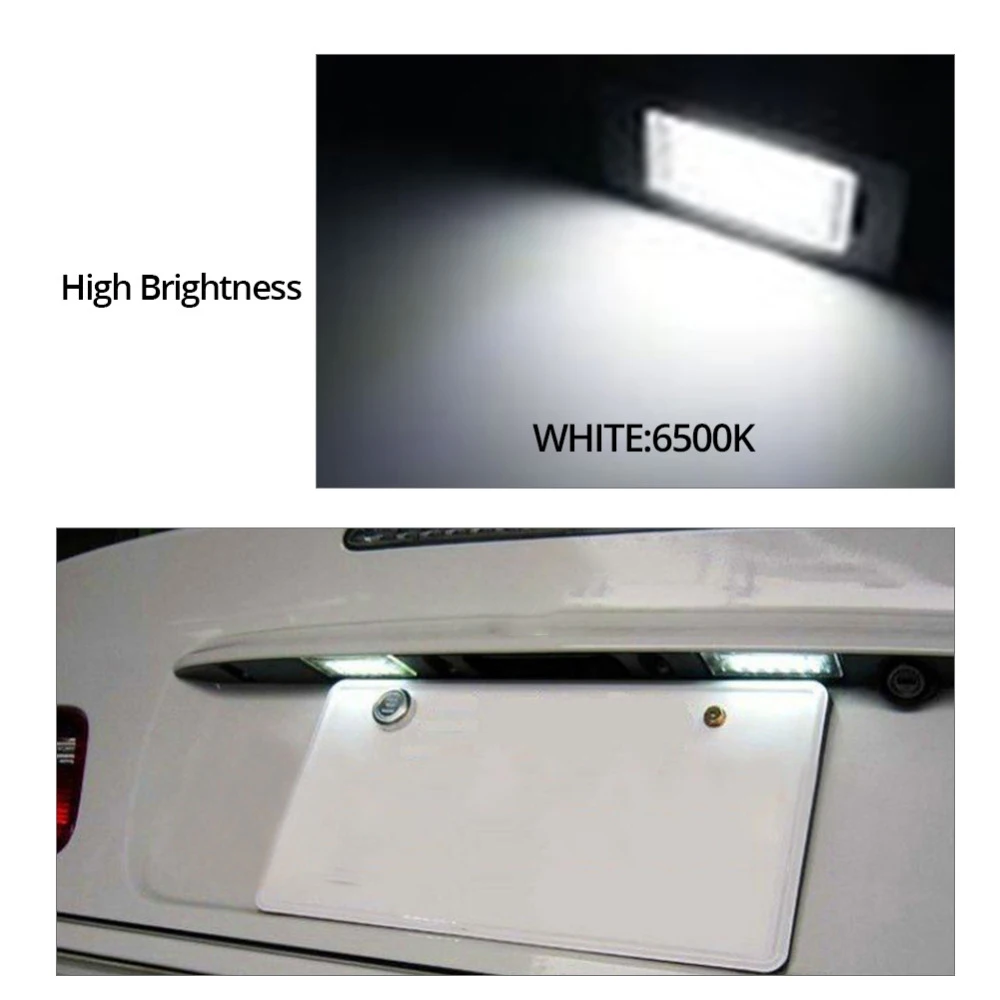 VooVoo Автомобильный светодиодный номерной знак без ошибки 24leds Canbus Plate Lamp 6500K для BMW