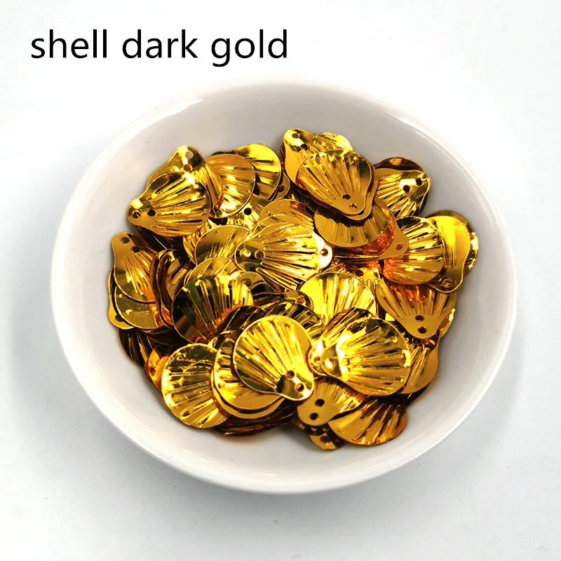 dark gold 11 г/лот 13 мм оболочка ПВХ свободные блестки шитье ремесло Блестки для свадебного украшения одежды платье колпачки для обуви DIY аксессуар - Цвет: dark gold