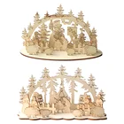 Деревянные рождественские украшения DIY, настольные украшения, рождественские украшения для дома, натальные украшения, деревянные украшения для рождества, нового года 2019