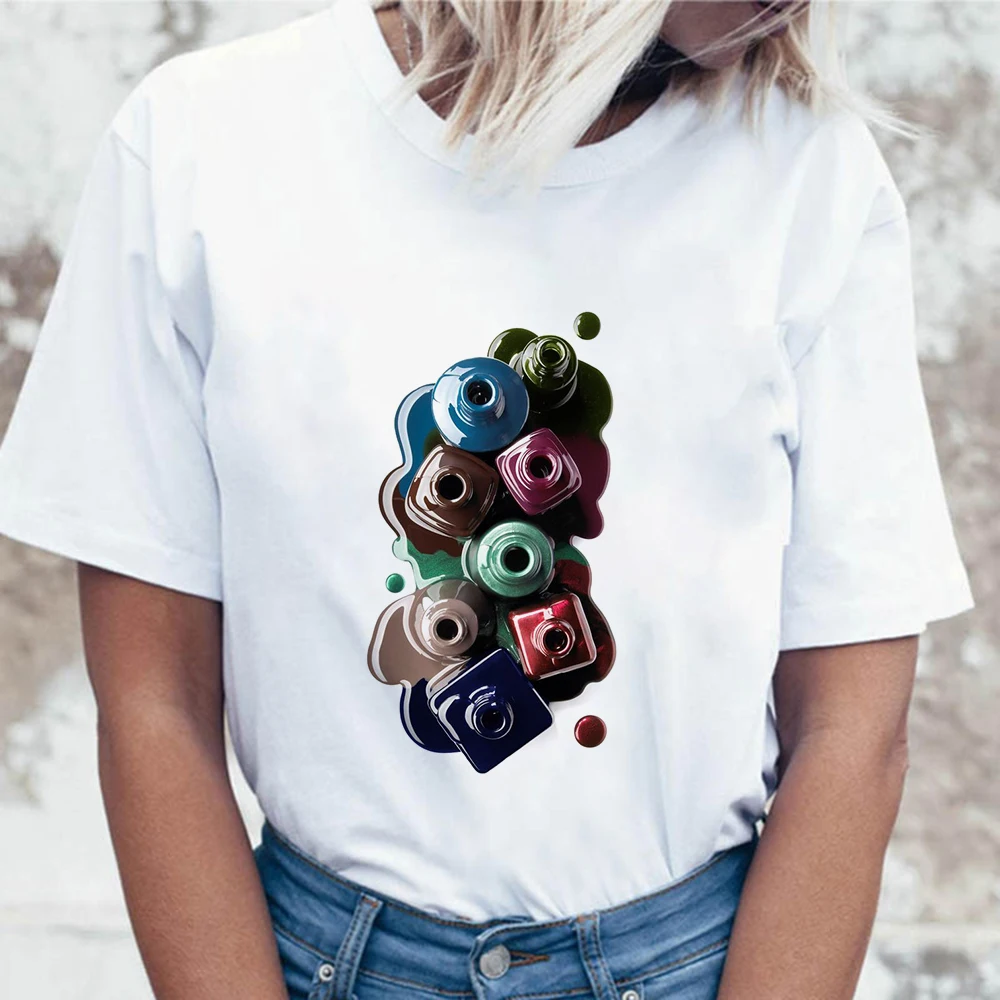 Европейский и американский стиль новая футболка женская мода тренд короткий