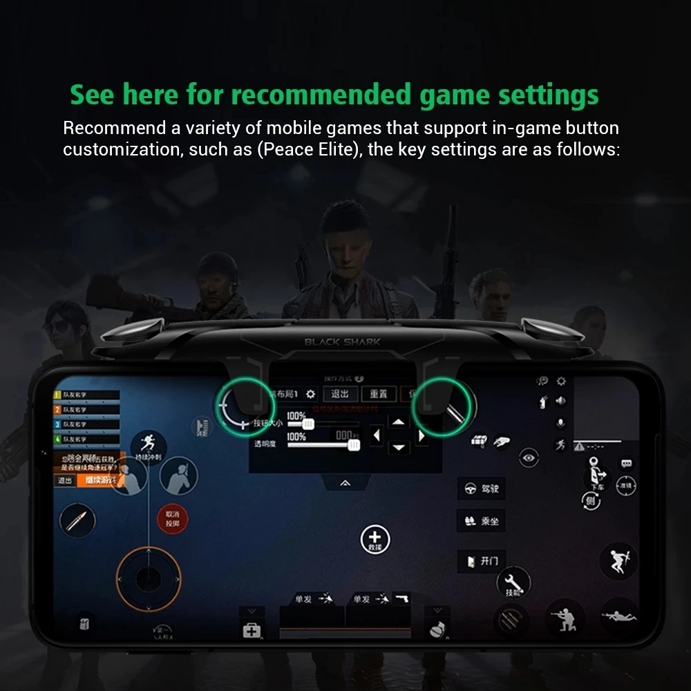 black shark triggers gamepad up smart phone gamepad support android ios for black shark 4s black shark 4 game trigger free global shipping