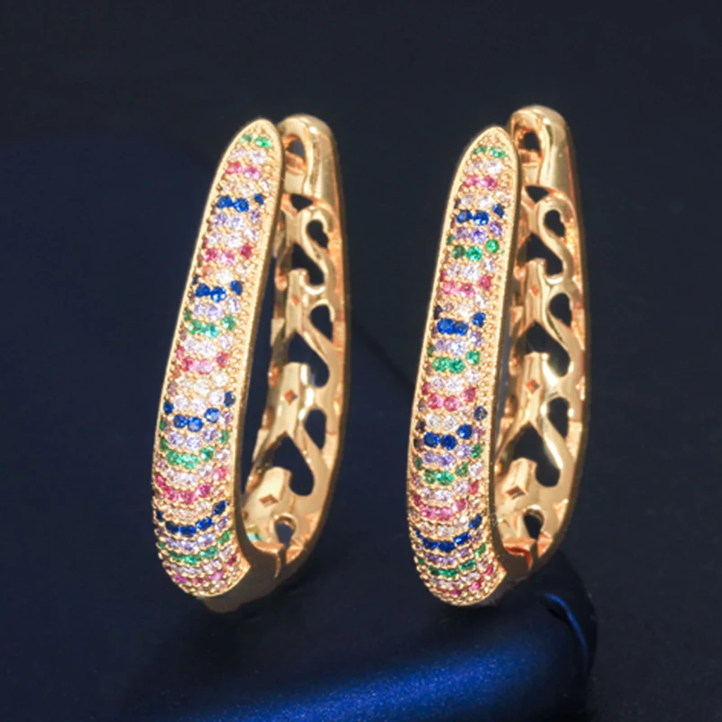 Threegraces роскошный кубический камень цирконий желтый золотой цвет большие круглые