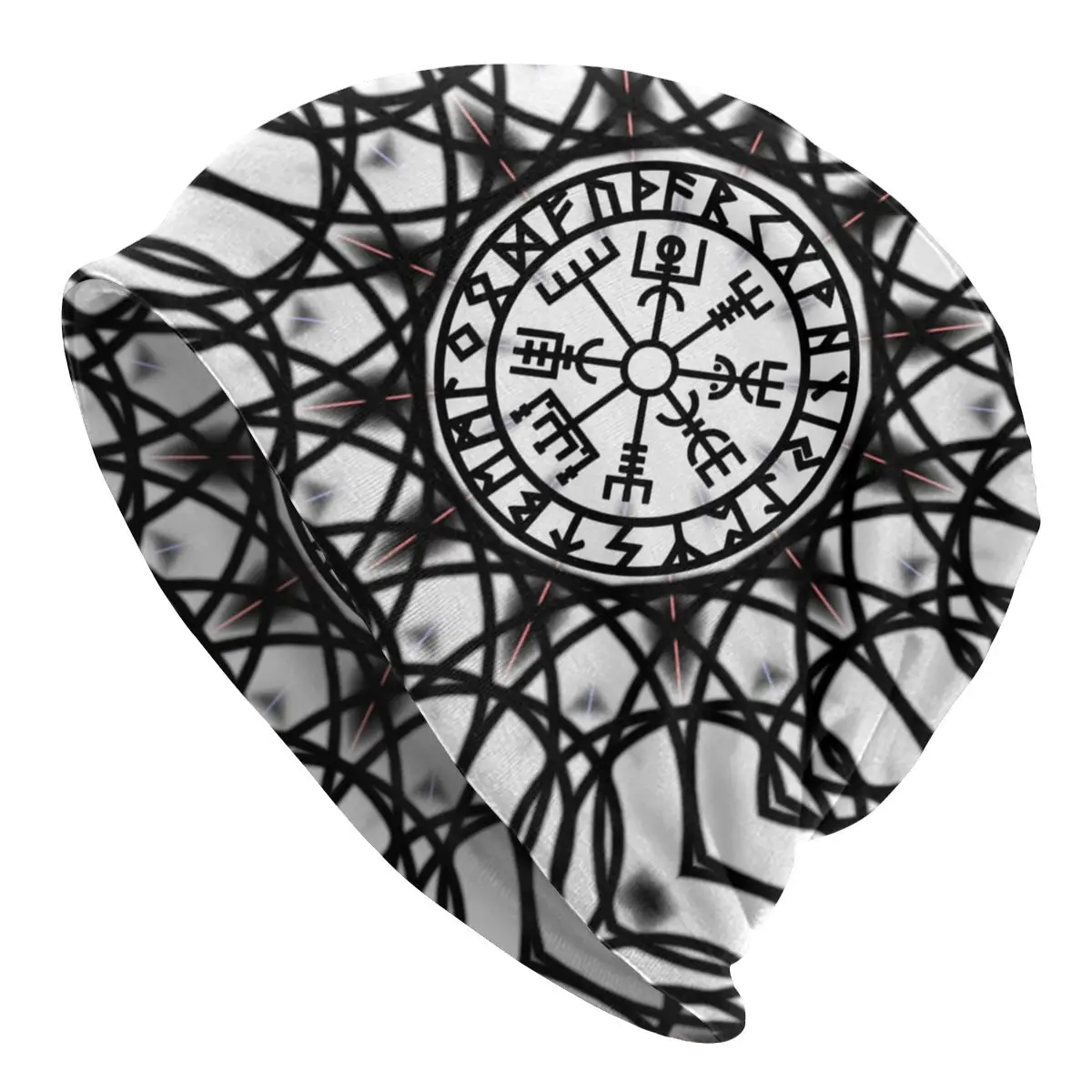 

Vegvisir Futhark Runes Vikings Hat Knitting Hats Street Skullies Beanies Hats Unisex Adult Summer Warm Thermal Elastic Caps