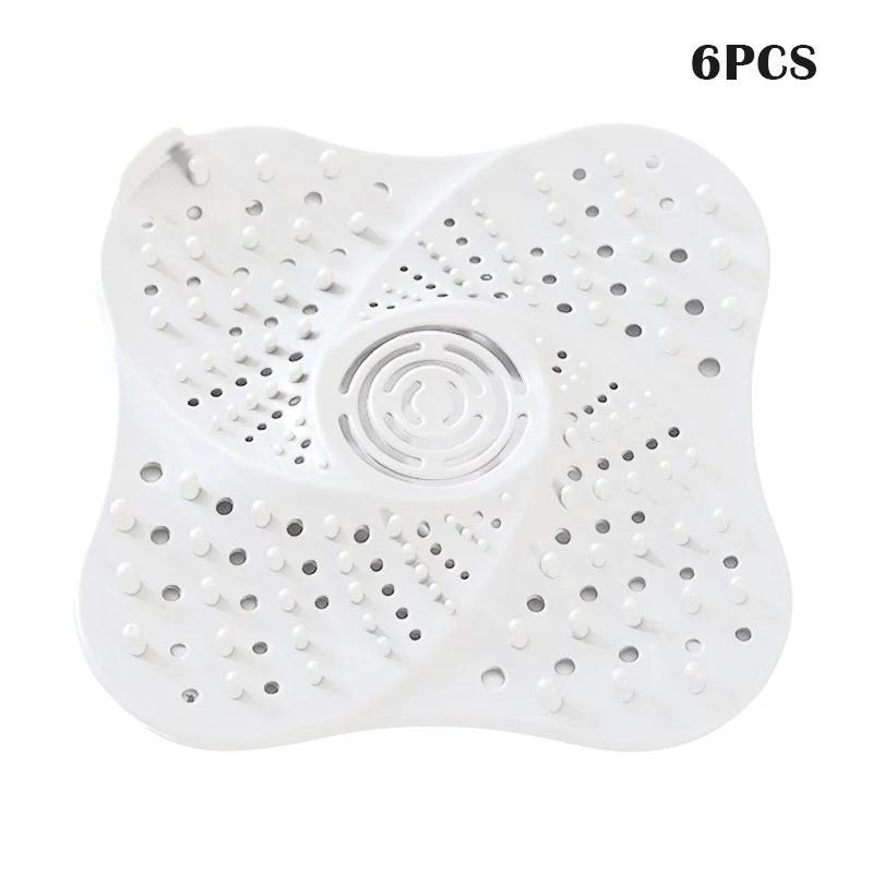 

6pcs Shower Drain Hair Catcher Bathtub Stopper Cover Drain Protector TPR Sink Drain Strainer Sewer Filters DC120