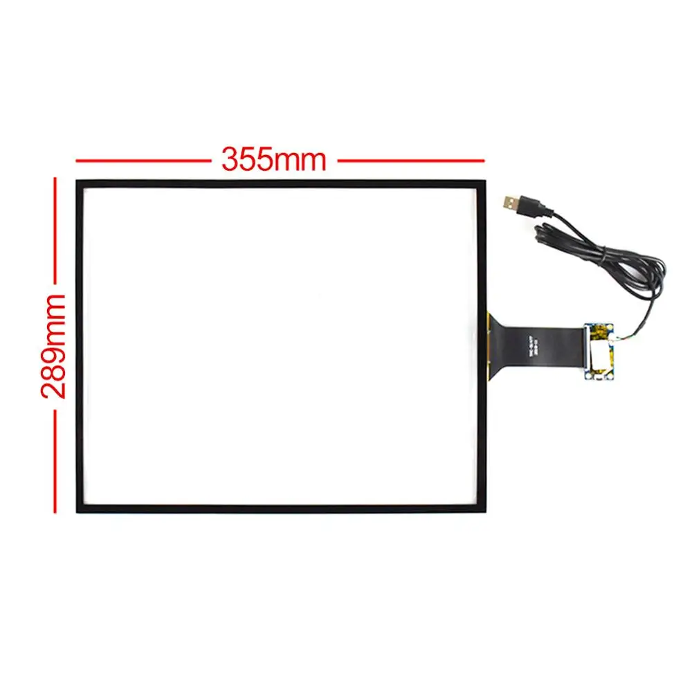 

For Applicable 17 inch (4:3) 355*288mm Capacitive Screen + Control Card Digitizer Touch Screen Panel Sensor