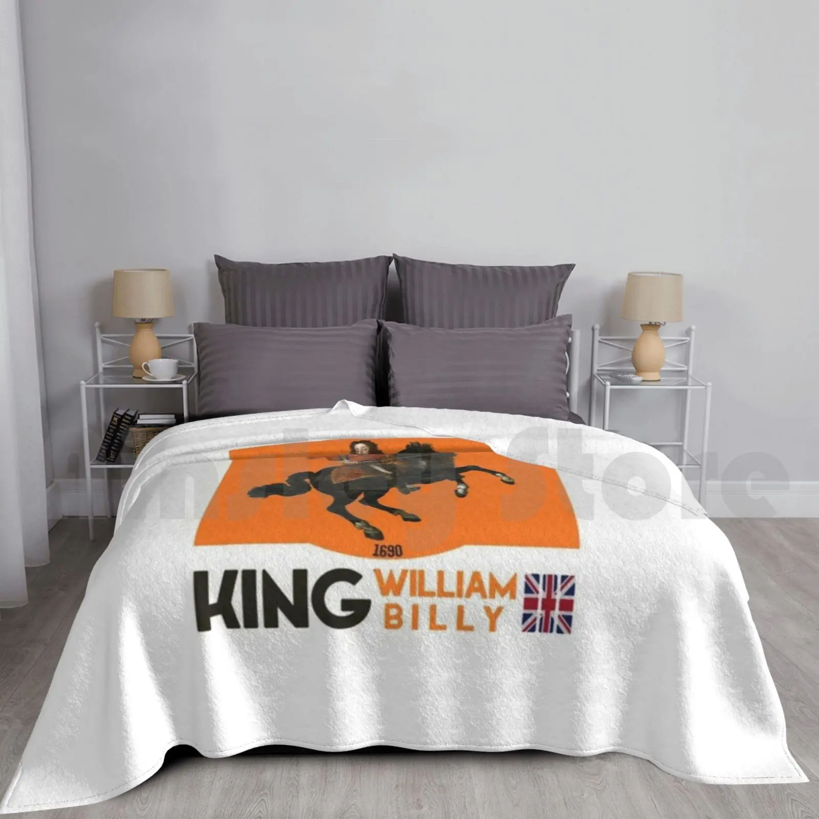 

Король уильянь или король Билли-1690-лоялистичное одеяло, модное традиционное король Уильяма Англия британская история