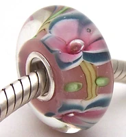 pjg1775 100 s925 sterling silver beads murano glass beads fit european charms bracelet charms diy jewelry lampwork glassbeads