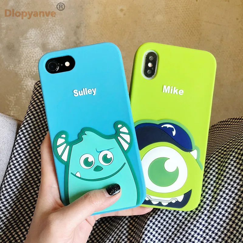 Мультяшные чехлы для телефонов Iphone 12 12Pro 11 11Pro X XS XR Max милые 3D монстры Майк Салли
