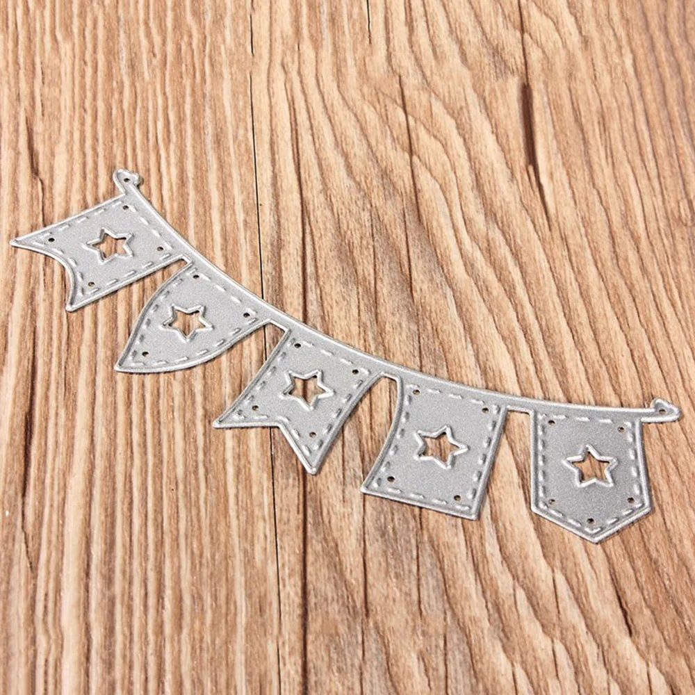 Металлический углеродная Подвеска из стали в форме флага баннер Стиль тиснение