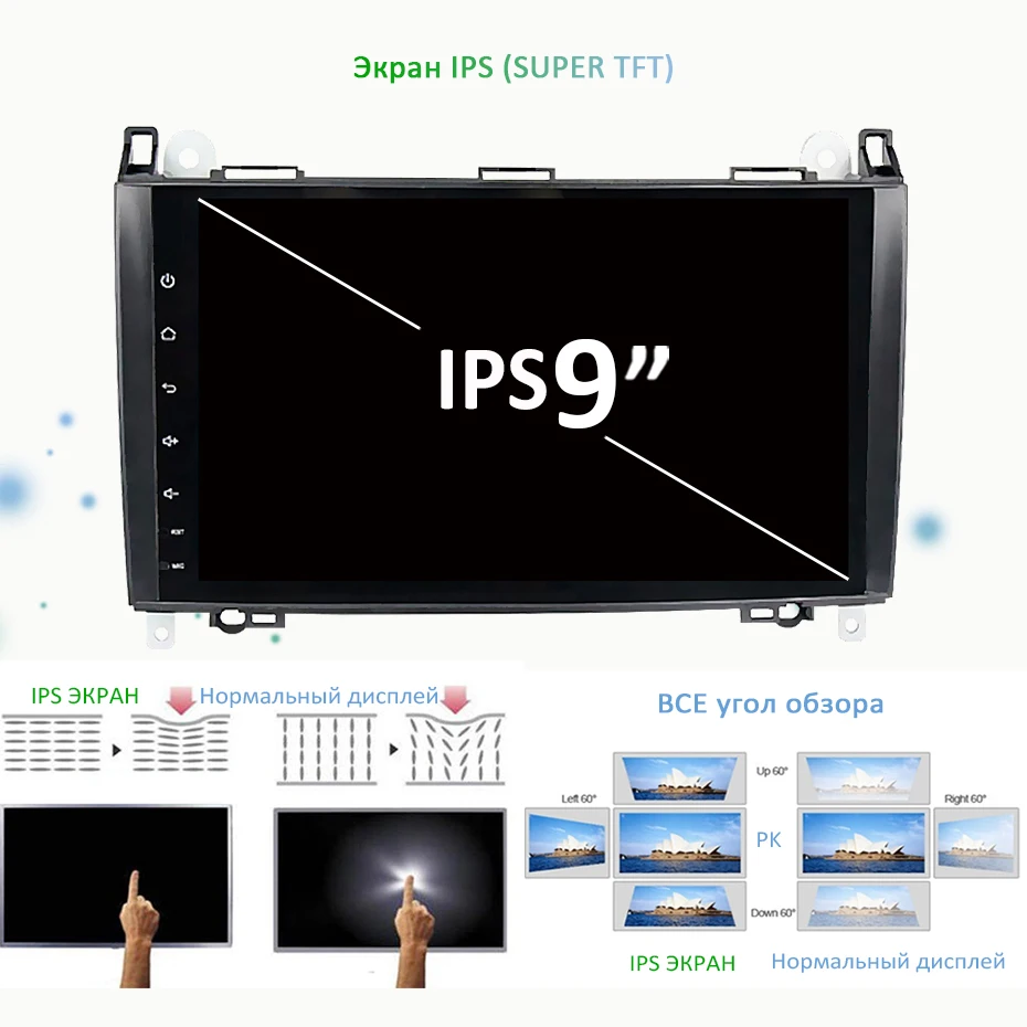 DSP ips Android 9,0 64G Автомобильный gps для Mercedes Benz B200 Sprinter B класс W245 B170 W209 W169 A180 A160 W906 Радио стерео без dvd
