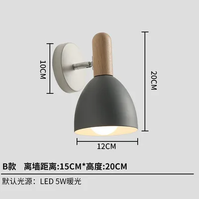 

nordic decoration home crystal wall sconce lighting crystal wood dining room living room bedroom bedside wall lamp