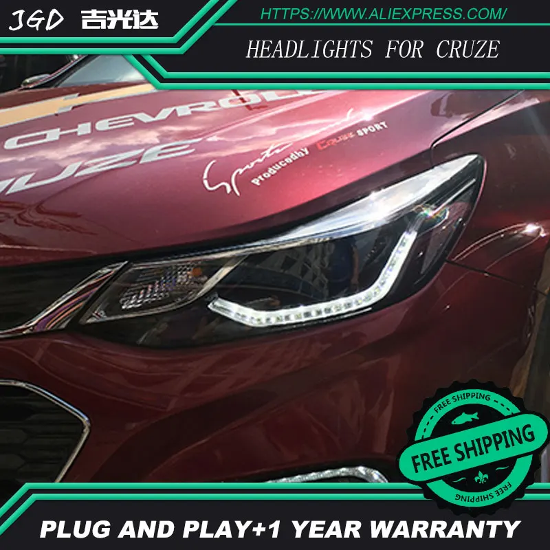 Автостайлинг фары для Chevrolet Cruze светодиодный H7 hid Биксеноновые линзы ближний свет