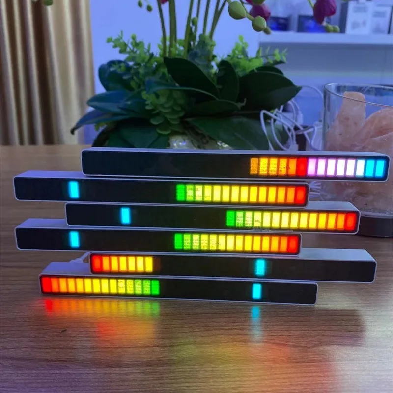 

18 Colors 32 LED Bar Gaming Car Decoration Rhythm Voice-Activated Pickup Rhythm Light Creative RGB Colorful Music Ambient Lamp