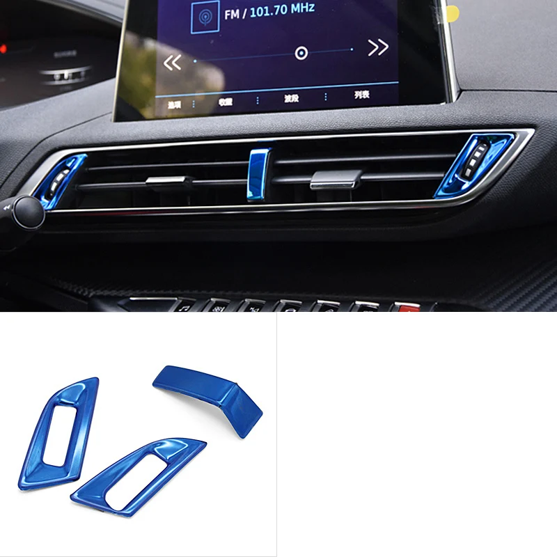

Lsrtw2017 Car Dashboard Center Air Vent Trims for Peugeot 3008 5008 2017 2018 2019 2020 Accessories Auto Styling Outlet Lining
